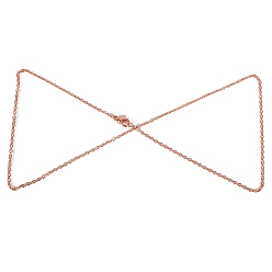 Rose Gold Unisex 304 Stainless Steel Cable Chain Necklaces, with Lobster Claw Clasps, Rose Gold, 17.7 inch(45cm)