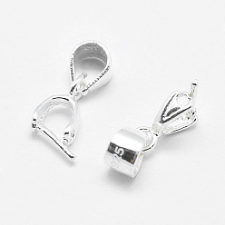Серебро 925 шкентель стерлингового серебра поручительств, ледоруб и щепотку поручительств, серебряные, 1x3 мм внутренний диаметр, 7x4x2 мм, отверстие: 3x4 мм и 1 мм, контактный: 0.6 мм