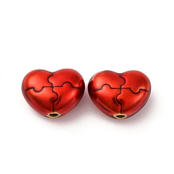 Сердце 304 из нержавеющей стали эмаль бисер, золотые, сердце, 10.5x13.5x8 мм, отверстие : 1.6 мм