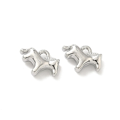 Платина Подвески из сплава , лошади прелести, стойки покрытие, без кадмия, без никеля и без свинца, платина, 8.5x11.5x4 мм, отверстие : 1.2 мм