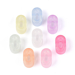 (52) Непрозрачная лаванда Светящиеся матовые прозрачные акриловые бусины, бусины с большим отверстием, число 0, с блеском порошок, светится в темноте, разноцветные, 13x21.5x11.8 мм, отверстие : 6.5 мм, Около 210 шт / 500 г