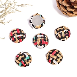 пшеница Кабошоны из шерстяной ткани, плоско-круглые, цвет пшеницы, 21 мм