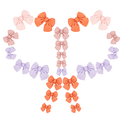 (52) Непрозрачная лаванда Кабошоны из смолы, Диетические аксессуары, для изготовления ювелирных изделий, матовые, бантом, разноцветные, 19.5~38x24~45.5x6~9 мм, 24 шт / коробка