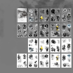Черный Наборы для скрапбукинга своими руками, с 9шт. блокнотами для скрапбукинга и 9шт. декоративными наклейками для домашних животных, чёрные, 140x100 мм