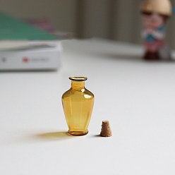 Золотистый Стеклянные вазы для сухих цветов, украшения, аксессуары для домашнего кукольного домика с микро-ландшафтом, притворяясь опорными украшениями, золотые, 20x35 мм