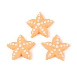 Сэнди Коричневый Непрозрачные кабошоны из смолы, морская звезда, песчаный коричневый, 21~22x22~23x5.5~6 мм
