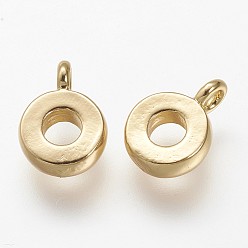 Золотой Поручни из латунной трубки, петля под залог, кольцо под залог бисер, долговечный, золотые, 11x8x3 мм, отверстие : 2 мм, внутренний диаметр: 3 мм