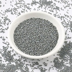 (DB0168) Opaque Gray AB MIYUKI Delica Beads, Cylinder, Japanese Seed Beads, 11/0, (DB0168) Opaque Gray AB, 1.3x1.6mm, Hole: 0.8mm, about 2000pcs/bottle, 10g/bottle