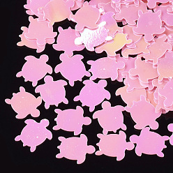Бледно-Розовый Аксессуары для орнаментов, пластиковые пайетки / блестки из пвх, черепаха, розовый жемчуг, 8x7x0.3 мм, около 25000 шт / 500 г