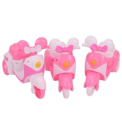 Темно-Розовый Пластиковая миниатюрная модель мотоцикла, аксессуары для кукольного домика с микро-ландшафтом, притворяясь опорными украшениями, темно-розовыми, 170x115 мм