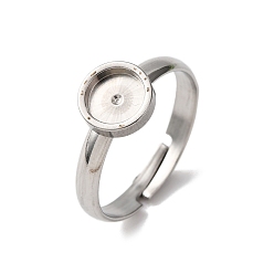 Нержавеющая Сталь Цвет 304 регулируемые кольцевые компоненты из нержавеющей стали, с 201 плоские круглые плоские кольца из нержавеющей стали, цвет нержавеющей стали, лоток : 6 мм, внутренний диаметр: 17 мм