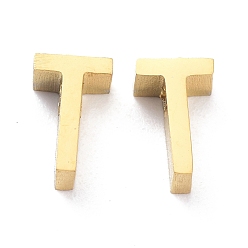 Letter T Ионное покрытие (ip) 304 брелоки из нержавеющей стали, алфавит, золотые, letter.t, 8x5x3 мм, отверстие : 1.8 мм