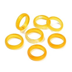 Золотистый Кольца из натурального агата, окрашенного и нагретого, для женщин, золотые, 5.5 мм, внутренний диаметр: 17~17.5 мм