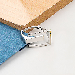 Платина Регулируемые латунные манжеты для женщин, платина, внутренний диаметр: 15~20 мм