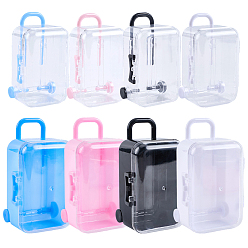 (52) Непрозрачная лаванда 8 шт. 8 стили чемоданы пластиковые коробки для хранения подарков и конфет, разноцветные, 5.6~6.9x4~4.75x7.65~11 см, 1 шт / стиль