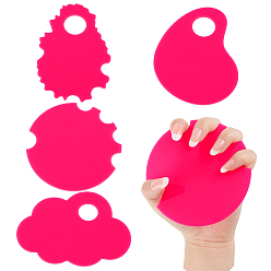 Светло-Вишневый 4шт. акриловая подставка для демонстрации дизайна ногтей, разнообразные, светло-вишневый, 11x10.9x0.3 см