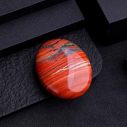 Красный Камень Украшение дисплея скульптуры из натуральной красной яшмы, для украшения стола в домашнем офисе. овальный, 45x35 мм
