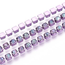 Средняя Орхидея Железо горный хрусталь чашка цепи, с катушкой, средне орхидеи, 2.8x3x2.5 мм, около 29.99 футов (9.14 м) / рулон