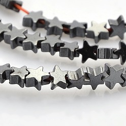 Black Star Non-magnetic Synthetic Hematite Beads Strands, Black, 4x2mm, Hole: 0.8mm, about 118pcs/strand, 15.7 inch
