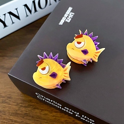 Fish Милый акриловый зажим для когтей, универсальный аксессуар для волос для женщин, рыба, 28x28 мм