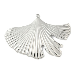 Нержавеющая Сталь Цвет 304 подвески из нержавеющей стали, лист прелести, цвет нержавеющей стали, 35x50x2 мм, отверстие : 1.6 мм