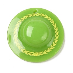 Зеленый Акриловые подвески, шляпа, зелёные, 29x8.5 мм, отверстие : 2 мм