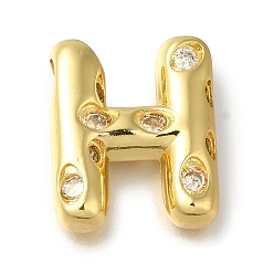 Letter G Латунь с кубическим цирконием подвеской, без кадмия, без никеля и без свинца, Письмо ч, Буква G, 20.5x17x6 мм, отверстие : 4 мм