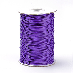 Индиго Плетеные корейские вощеные полиэфирные шнуры, индиговые, 5 мм, около 32.8 ярдов (30 м) / рулон