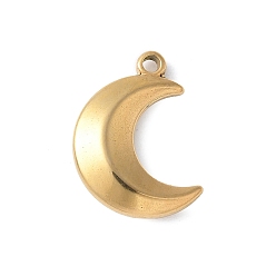 Настоящее золото 18K 304 подвески из нержавеющей стали, лунное очарование, вакуумное покрытие pvd, реальный 18 k позолоченный, 18.5x13x4 мм, отверстие : 1.6 мм