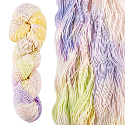 Разноцветный 1 моток 80% шерсть 20% акриловое волокно разноцветная разноцветная пряжа, нитки для ручного вязания, для детского свитера, шарфа, ткани, рукоделия, ремесла, красочный, 2 мм, о 270м / моток