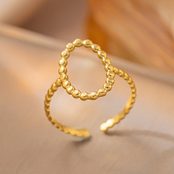 Oval 304 из нержавеющей стали манжеты кольца, реальный 18 k позолоченный, овальные, размер США 4 1/4(15мм)~20мм