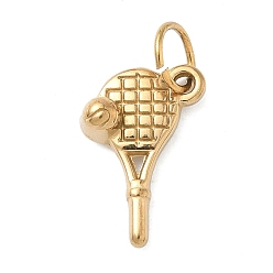 Золотой Спортивная тематика 304 подвески из нержавеющей стали, теннисное очарование, золотые, 15x10.5x4 мм, отверстие : 4.5 мм