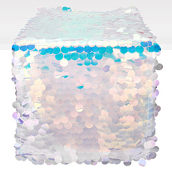 Colorful Polyester Sequin Table Runners, Wedding Table Decoration, Rectangle, Colorful, 305x2mm, 2.75m /sheet