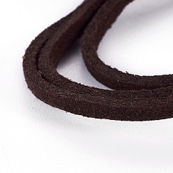 Kokosnuss braun Flachkabel Fauxveloursleder, Kunstwildleder Spitze, Kokosnuss braun, 2.5x1.5 mm, ca. 5.46 Yards (5 m)/Strang