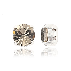 40010 Black Diamond Preciosa® maxima crystal в пришивной чашке, чешский хрусталь, с настройками латуни, 719 37 081 шатон (круглый), серебряные, 40010 черный бриллиант, ss 39 (8.15~8.4 мм)