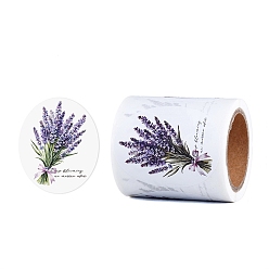 Средний Фиолетовый 120шт рулон наклеек, цветок, самоклеящиеся бумажные наклейки, для партии, декоративные подарки, средне фиолетовый, 60x50x0.1 мм