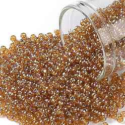 (162C) Transparent AB Topaz Круглые бусины toho, японский бисер, (162 c) прозрачный аб топаз, 11/0, 2.2 мм, отверстие : 0.8 мм, Около 50000 шт / фунт