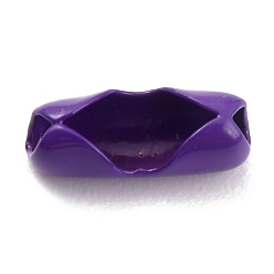 Индиго Латунные соединения шаровой цепи, индиговые, 10x3.5~4 мм, отверстие : 3 мм