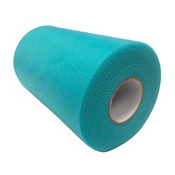 Teal Deco Mesh Ribbons, Tulle Fabric, Tulle Roll Spool Fabric For Skirt Making, Teal, 6 inch(15cm), about 100yards/roll(91.44m/roll)