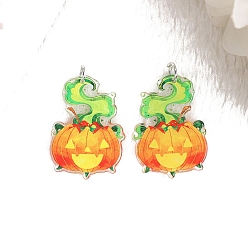 Smiling Face Хэллоуин акриловые подвески, улыбающееся лицо, 40x29 мм