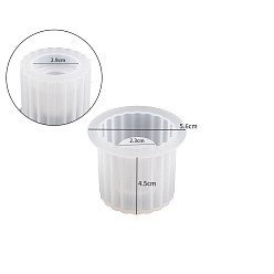 Белый Формы для подсвечников с полосками и колоннами, пищевые силиконовые формы, литейные формы из эпоксидной смолы, белые, 5.6x4.5 см