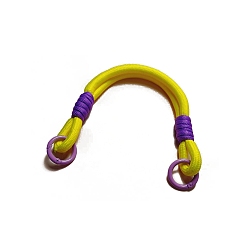 Yellow Nylon Braided Lanyard, Mobile Strap, with Metal Clasp, Phone Cases Accessories, Yellow, 30cm
