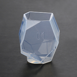 Белый Силиконовые формы для граненых свечей своими руками, для изготовления ароматических свечей, белые, 5.8x4.6x7.2 см