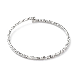 Нержавеющая Сталь Цвет Не тускнеет 201 открытые соединительные кольца из нержавеющей стали, алмазная огранка текстурированная круглая, цвет нержавеющей стали, 0.9~1.8x20.5 мм, внутренний диаметр: 18.5 мм