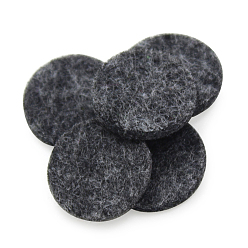 Gray Fibre Perfume Pads, Essential Oil Diffuser Locket Pads, Flat Round, Gray, 2.2cm