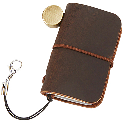 Kokosnuss braun Ledernotizbuch, Reisetagebuch, mit Lanyard, Rechteck, Kokosnuss braun, 49x43x15 mm