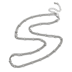 Platinum Rack Plating Brass Multi-Strand Necklace Making, Long-Lasting Plated, Lead Free & Cadmium Free, Platinum, 18.54 inch(47.1cm), 5x0.7mm
