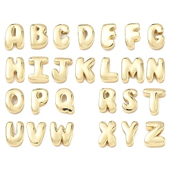 Настоящее золото 18K Латунные бусины, долговечный, стойки покрытие, без свинца и без кадмия, Письмо ~ Z, реальный 18 k позолоченный, 20.5~21.5x11.5~20.5x6.5~7.5 мм, отверстие : 8.5x3.5~4.5 мм