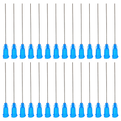 Темно-Голубой 304 иглы для нанесения клея из нержавеющей стали, глубокое синее небо, 6.9x0.8 см, Внутренний диаметр: 0.4 cm, отверстия: 0.04 cm, 40 шт;