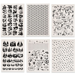 Mixed Shapes 6шт. 6 бумажные керамические наклейки, гончарная керамика глиняная переводная бумага, подглазурная цветочная бумага, разнообразные, 520x370 мм, картина: 48x33 мм, 1 шт / стиль